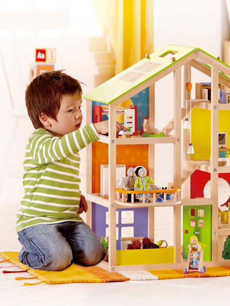 Großes Puppenhaus von HAPE, möbliert - mehrfarbig - 5
