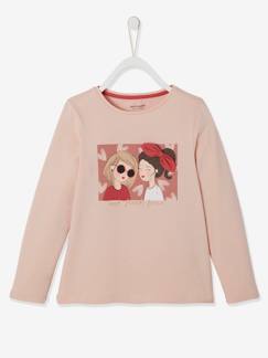 Maedchenkleidung-Shirts & Rollkragenpullover-Mädchen Shirt mit Schleife und Message