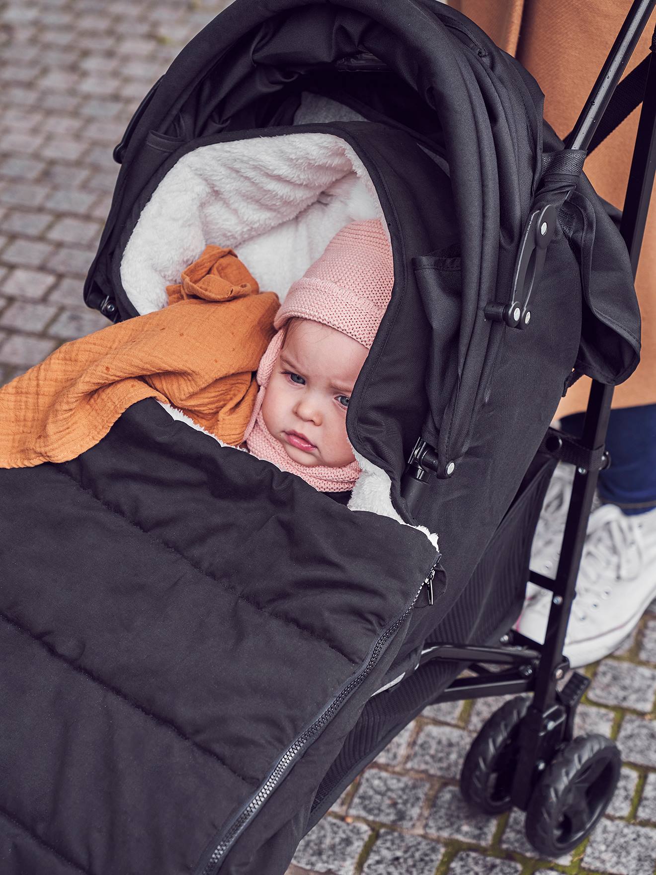 Vertbaudet Fußsack Für Kinderwagen Schwarz Einheitsgröße