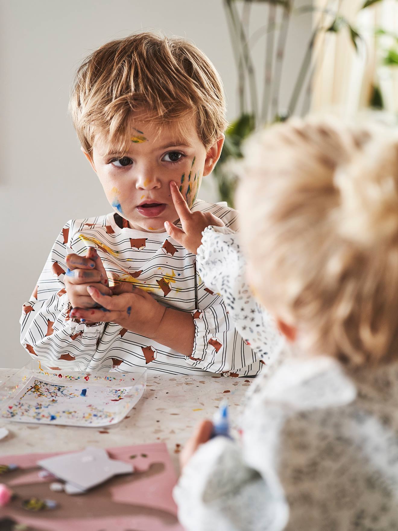 Baby Ärmellätzchen, Kleinkinder Malkittel fuchs von vertbaudet