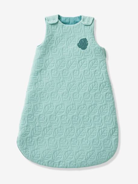 Bio-Kollektion: Baby Schlafsack mit abnehmbaren Ärmeln „Traumnächte“ - grün+marine - 2