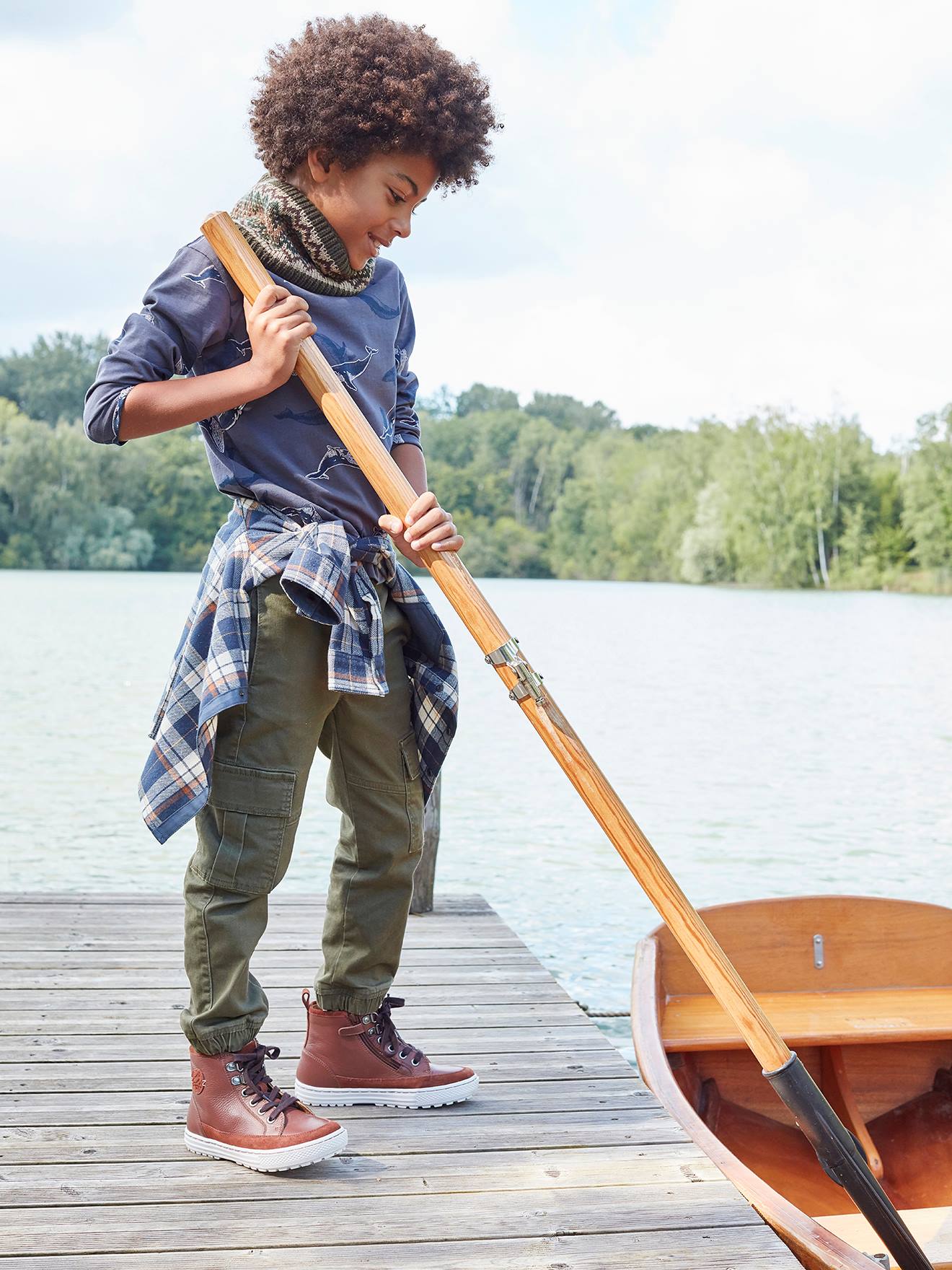 Jungen Cargohose mit Dehnbund