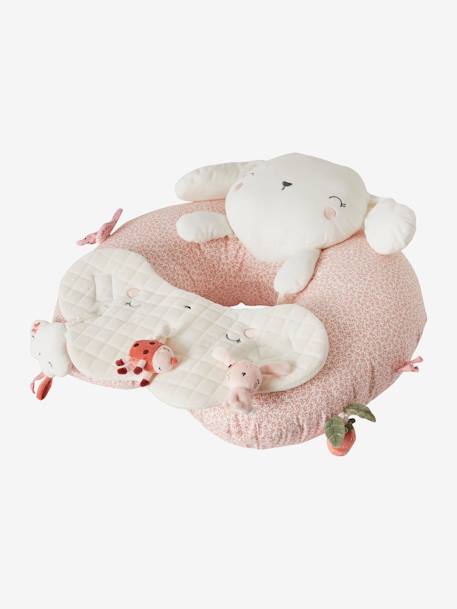 Baby Activity-Kissen - mehrfarbig/tansania+weiß bedruckt/rosa welt - 11