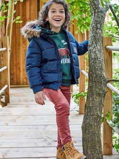 Jungenkleidung-Jacken & Mäntel-Jungen Steppjacke mit Kapuze, Recycling-Polyester