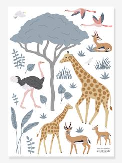 Dekoration & Bettwäsche-Dekoration-Sticker-Kinderzimmer Wandsticker ,,Giraffe, Gazelle und Flamingo" LILIPINSO