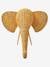 Rattan-Wanddekoration, Elefantenkopf - natur - 1