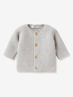 Babymode-Pullover, Strickjacken & Sweatshirts-Pullover-Baby Cardigan aus Moosstrick CYRILLUS