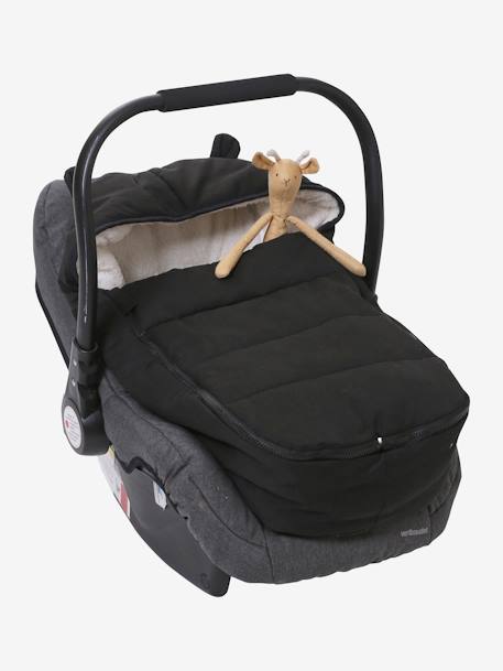 Fußsack für Kinderwagen & Babyschale, wetterfest - nachtblau+schwarz - 6