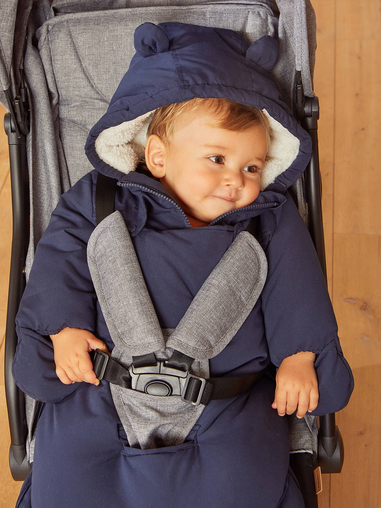 Vertbaudet 2-in-1 Baby Ausfahrsack / Steppjacke, Recycling