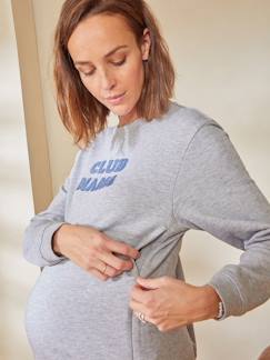 Umstandsmode-Sportmode-Sweatshirt für Schwangerschaft & Stillzeit Oeko-Tex