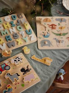 Spielzeug-Pädagogische Spiele-Puzzles-Steckpuzzle Bauernhof, Holz FSC®