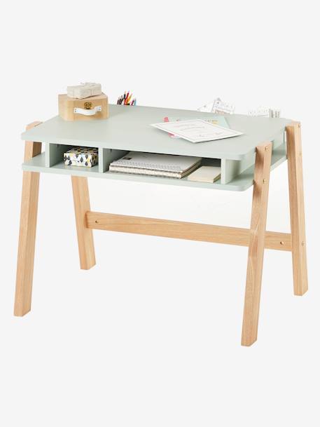 Schreibtisch ,,Architekt Mini' - grün+rosa+türkis+weiß/natur - 1