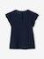 T-Shirt mit Volantärmeln und Lochstickerei Oeko Tex® - blaugrau+koralle+marine - 8