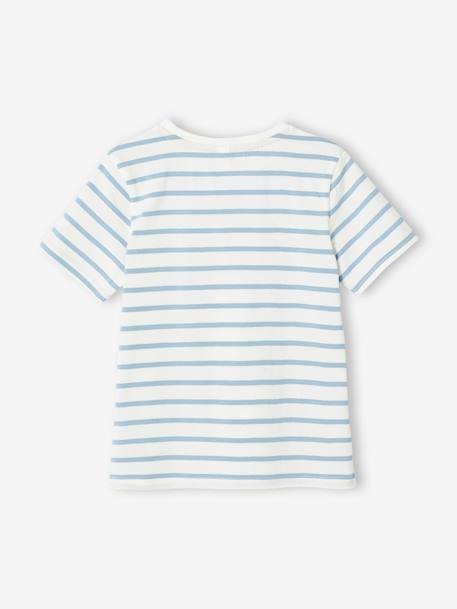 Jungen T-Shirt, Print Oeko-Tex® - blau gestreift+grün gestreift - 2
