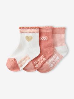 Babymode-Socken & Strumpfhosen-3er-Pack Mädchen Baby Socken mit Herzen  BASIC Oeko-Tex