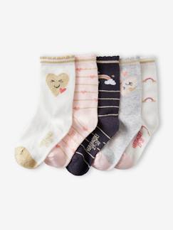 Maedchenkleidung-Unterwäsche, Socken, Strumpfhosen-Socken-5er-Pack Mädchen Socken, Regenbogen Oeko-Tex