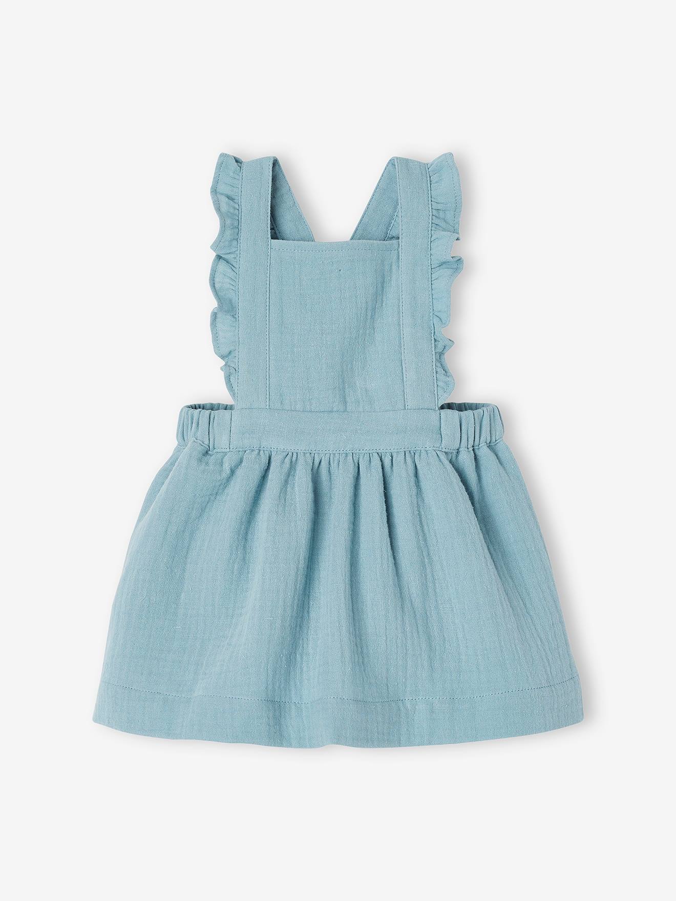 Vertbaudet Mädchen Baby Latzkleid aquamarin unisex 68