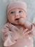 Baby Strick-Set: Leggings, Mütze & Pullover mit Fäustlingen Oeko-Tex - hellgrau meliert+rosa - 9