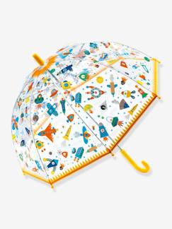 Reisespiele-Transparenter Kinder Regenschirm ,,Weltall" DJECO
