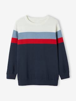 Jungenkleidung-Pullover, Strickjacken, Sweatshirts-Jungen Feinstrickpullover mit Streifen Oeko-Tex®