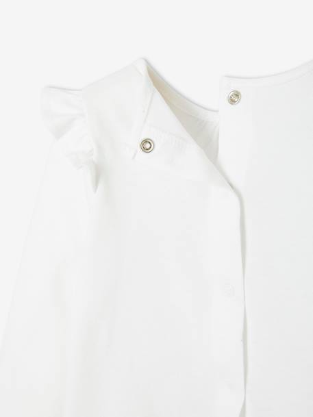 Mädchen Baby Shirt  Oeko-Tex - graublau+weiß+wollweiß+zartrosa - 9