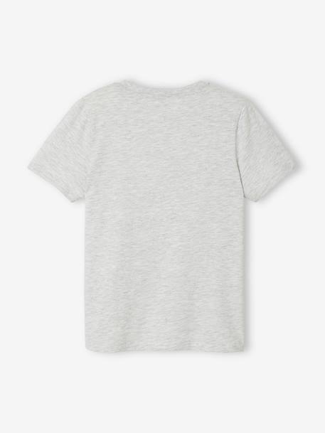 Jungen T-Shirt mit Print Oeko Tex - blau+hellgrau meliert - 6