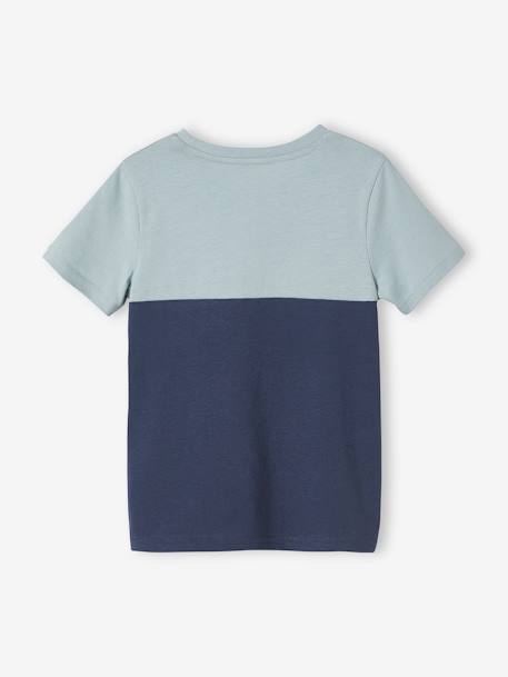 Jungen T-Shirt, Colorblock Oeko-Tex - khaki+orange+schwarz - 9