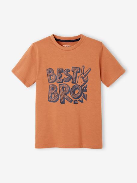 Jungen T-Shirt mit Schriftzug BASIC Oeko-Tex - aqua+hellblau+orange+wollweiß - 8