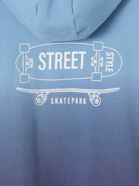 Jungen Kapuzensweatshirt mit Farbverlauf und Skater-Print Oeko-Tex - dunkelblau - 4