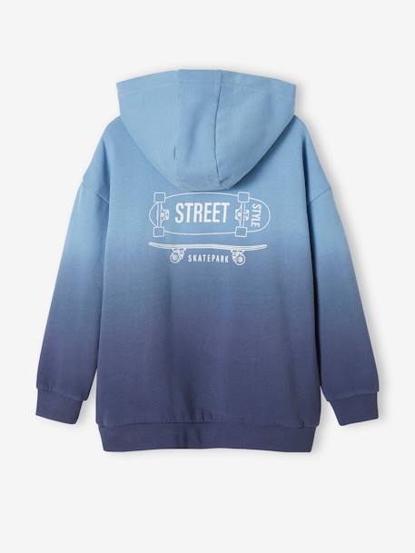 Jungen Kapuzensweatshirt mit Farbverlauf und Skater-Print Oeko-Tex - dunkelblau - 2