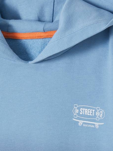 Jungen Kapuzensweatshirt mit Farbverlauf und Skater-Print Oeko-Tex - dunkelblau - 3