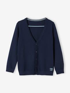 Jungenkleidung-Pullover, Strickjacken, Sweatshirts-Strickjacken-Jungen Strickjacke, College-Style BASIC