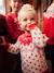 Baby Weihnachts-Pullover - wollweiß/rot - 1