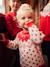 Baby Weihnachts-Pullover - wollweiß/rot - 2