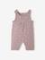Baby Mädchen Overall, bestickte Motive - graugrün bedruckt+rosa bedruckt+violett - 12