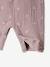 Baby Mädchen Overall, bestickte Motive - graugrün bedruckt+rosa bedruckt+violett - 15