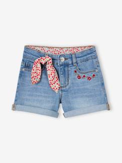 Maedchenkleidung-Shorts & Bermudas-Bestickte Mädchen Jeans-Shorts