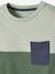 Jungen T-Shirt, Colorblock Oeko-Tex - khaki+orange+schwarz - 3
