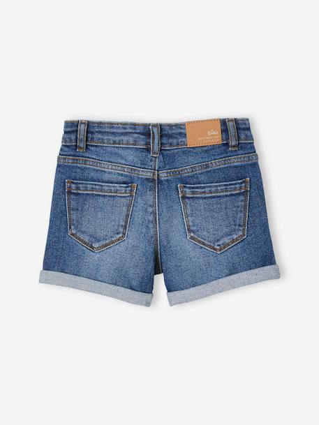 Mädchen Jeansshorts mit Umschlag BASIC OEKO-TEX®, Bundweite verstellbar blue stone 2