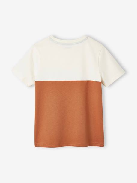 Jungen T-Shirt, Colorblock Oeko-Tex - khaki+orange+schwarz - 5