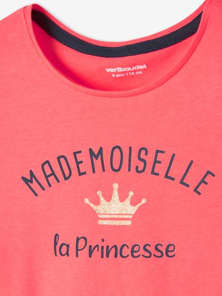 Mädchen T-Shirt, Message-Print BASIC Oeko-Tex - gelb+koralle+marine+rosa+weiß - 6