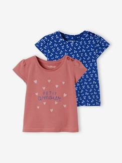 Günstige Basics-Babymode-2er-Pack Mädchen Baby T-Shirts