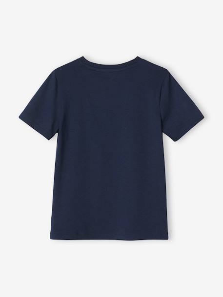 Jungen Sport T-Shirt Oeko-Tex® - grau meliert+marine - 8