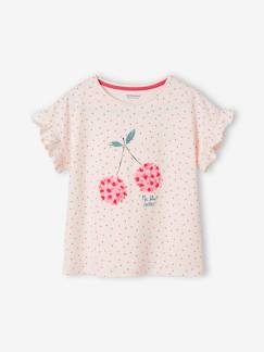 Maedchenkleidung-Shirts & Rollkragenpullover-Mädchen T-Shirt mit Relief-Motiv, Früchte