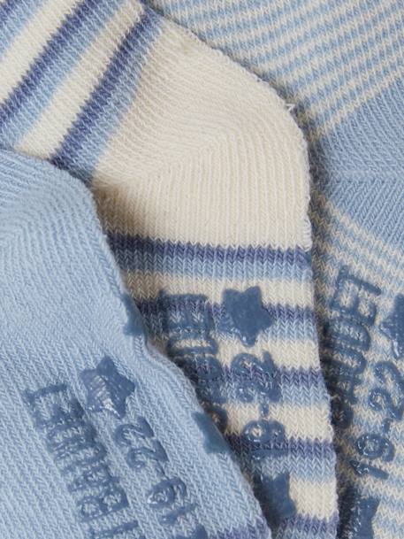 3er-Pack Jungen Baby Socken mit Streifen BASIC Oeko-Tex - pack blau - 2