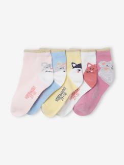 Maedchenkleidung-Unterwäsche, Socken, Strumpfhosen-5er-Pack Mädchen Socken, Tiere Oeko-Tex