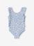 Mädchen Baby Badeanzug, Blumenmuster - hellblau bedruckt - 3