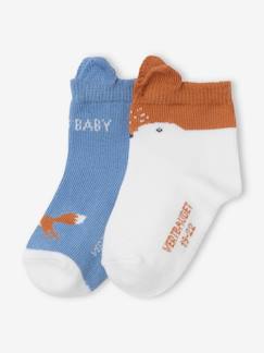 Babymode-2er-Pack Jungen Baby Socken mit Fuchs Oeko Tex