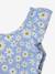 Mädchen Baby Badeanzug, Blumenmuster - hellblau bedruckt - 5