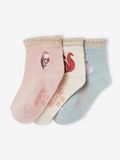 Babymode-Socken & Strumpfhosen-3er-Pack Mädchen Baby Socken mit Stickerei Oeko-Tex